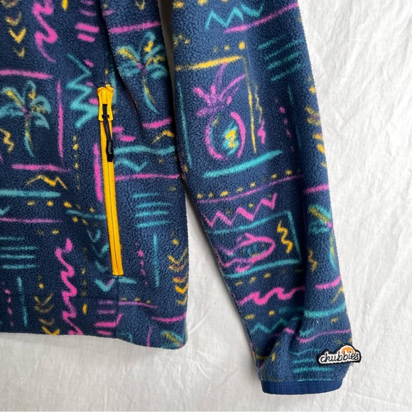 Chubbies Men Large Sweater The Chilly Vibe Quarter Zip Fleece Pullover Jacket L - Picture 4 of 16